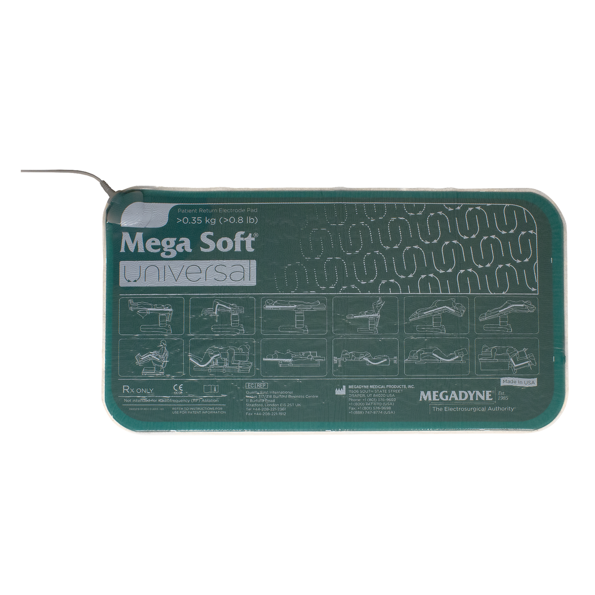 Megadyne Mega Soft Universal Reusable Return Electrode Pad 0847