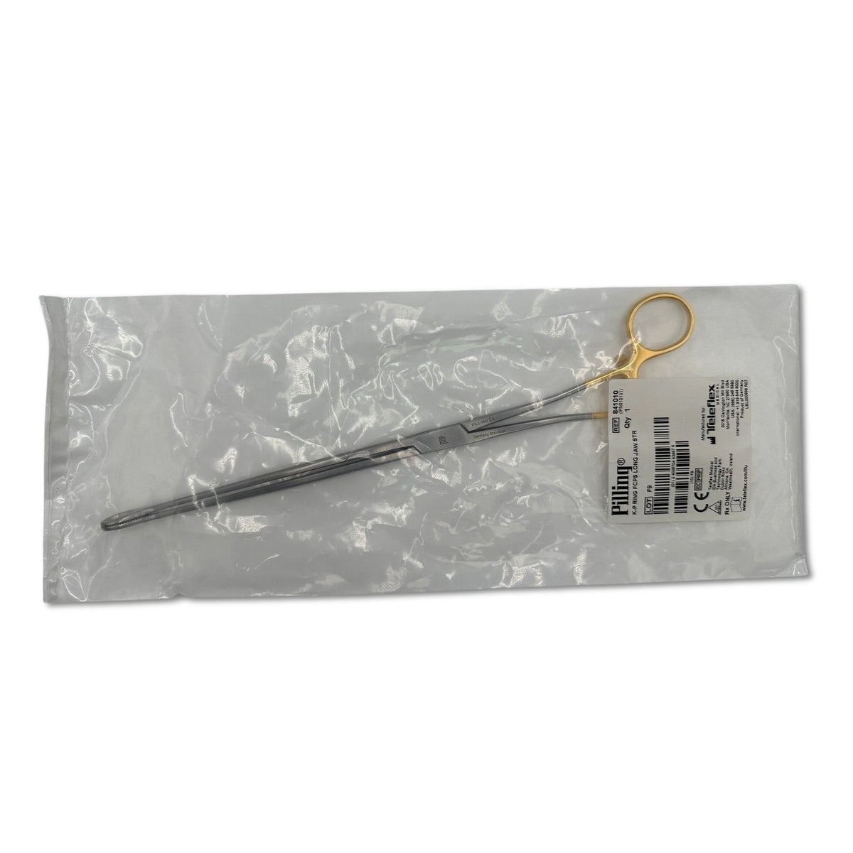 Pilling 841010 Kaiser-Pilling Ring Forceps Long Jaw, Straight, 12-5/8" 